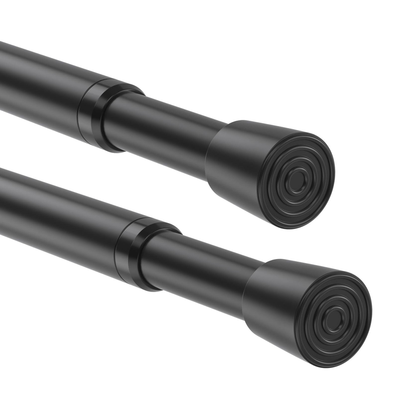 Black Extendable Tension Rods | 68-100cm No-Drill 2pc Set