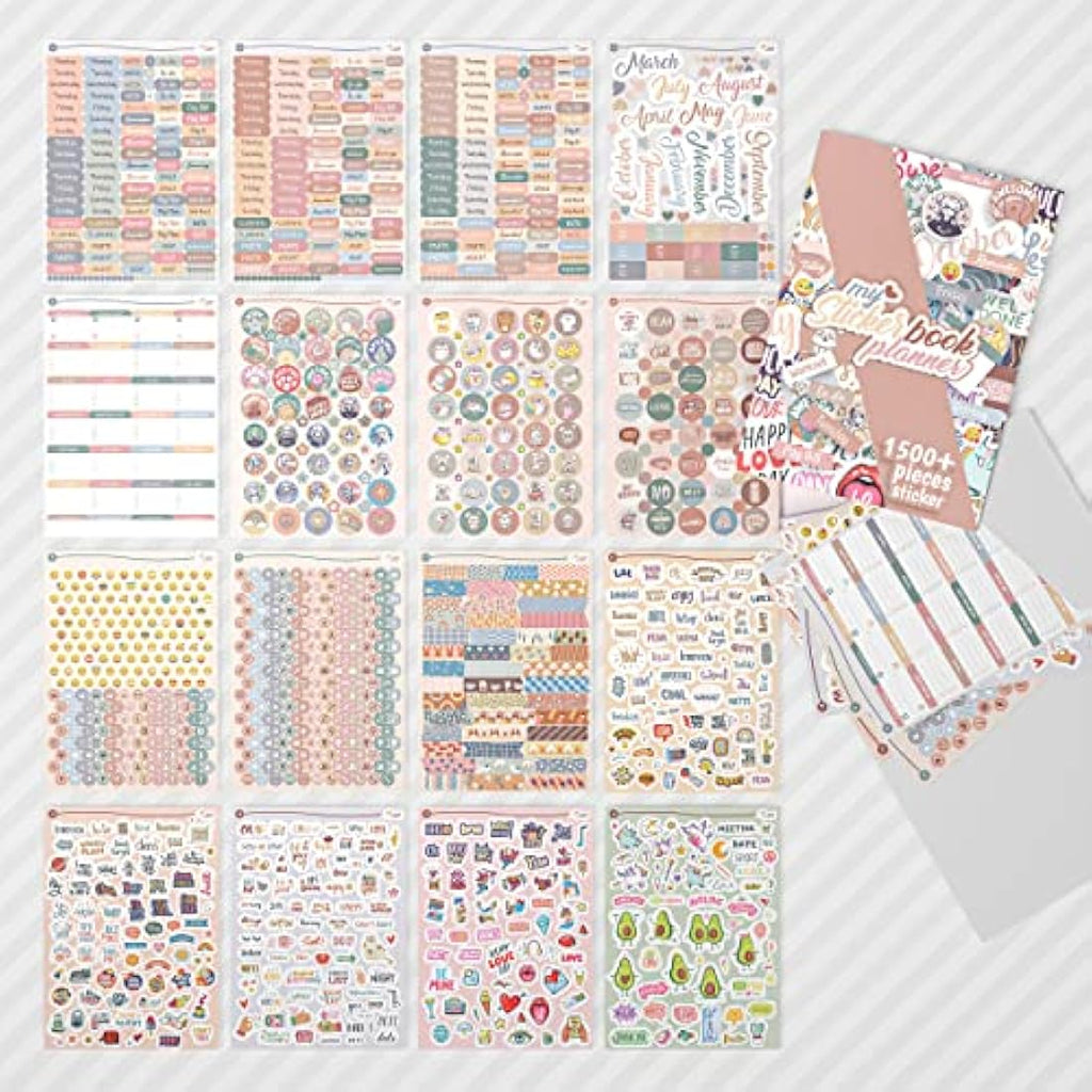 Planner Sticker Set | 2500+ Pcs 32 Sheets for Bullet Journals