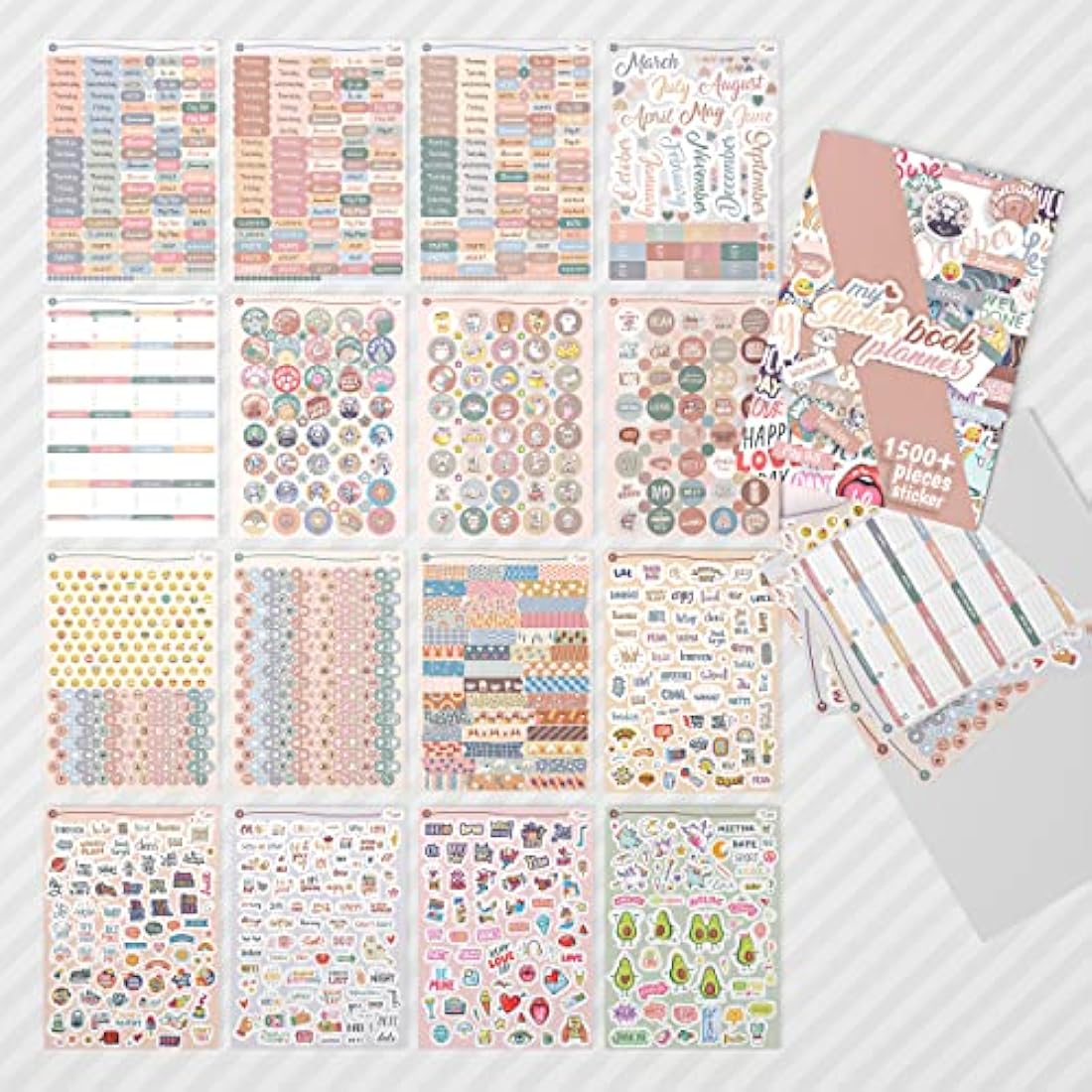 Planner Sticker Set | 2500+ Pcs 32 Sheets for Bullet Journals