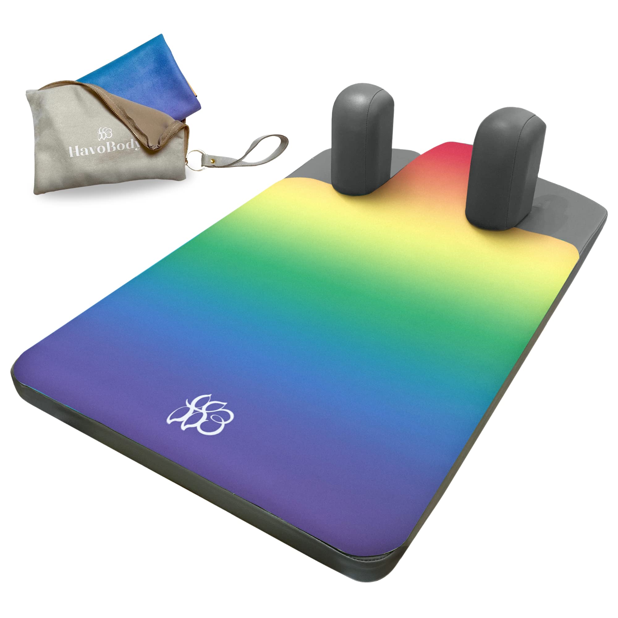 HavoBody Non-Slip Pilates Reformer Mat – Sweat Wicking Microfiber Cover