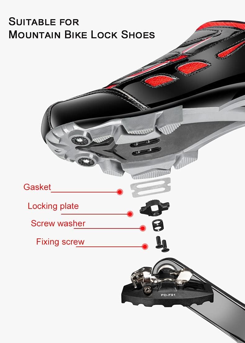 Jolof Store MTB Pedals | Dual Platform SPD Compatible Nylon Fiber