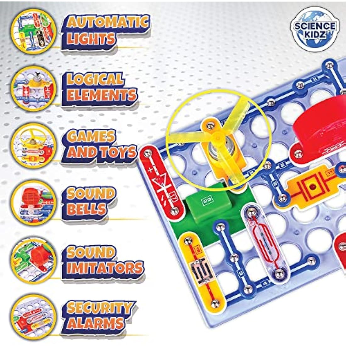 Science Kidz Electronics Kit | 188 STEM Experiments for Kids Age 5-10
