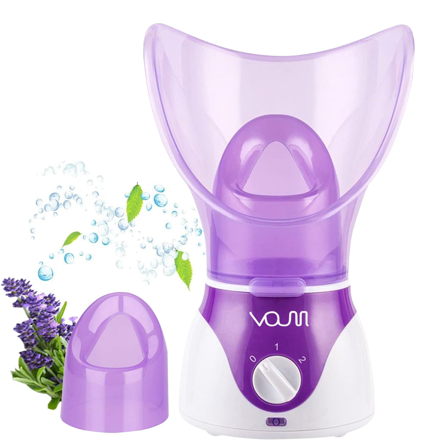 VOUM Facial Steamer – Warm Mist Face Sauna and Pore Cleanser (Purple)