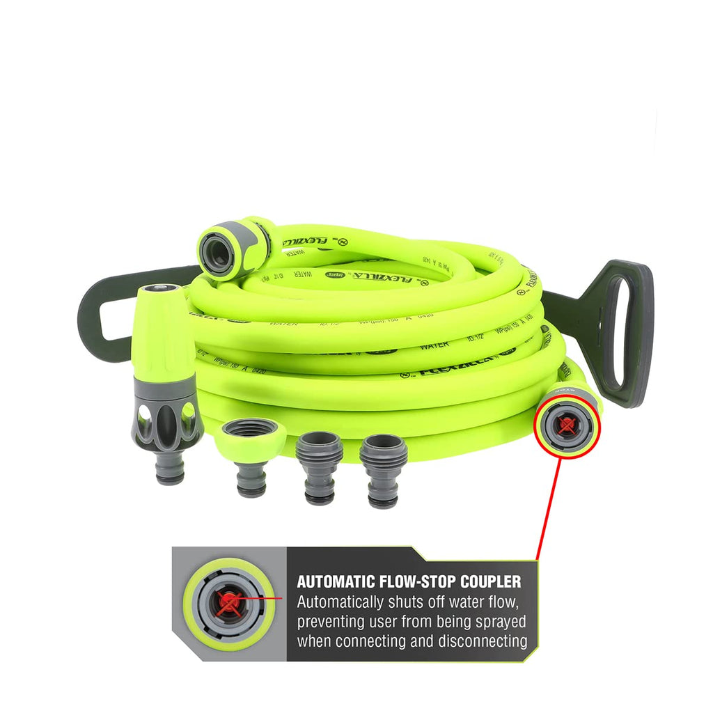 Flexzilla Garden Hose Kit | 1/2 in. x 50 ft. Heavy Duty Kink-Free Hose