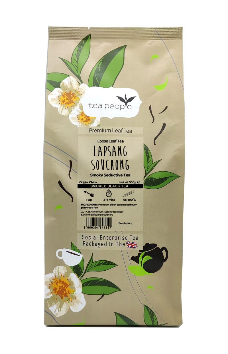 Tea People Lapsang Souchong Smokey Black Loose Leaf Tea – 500g Bag
