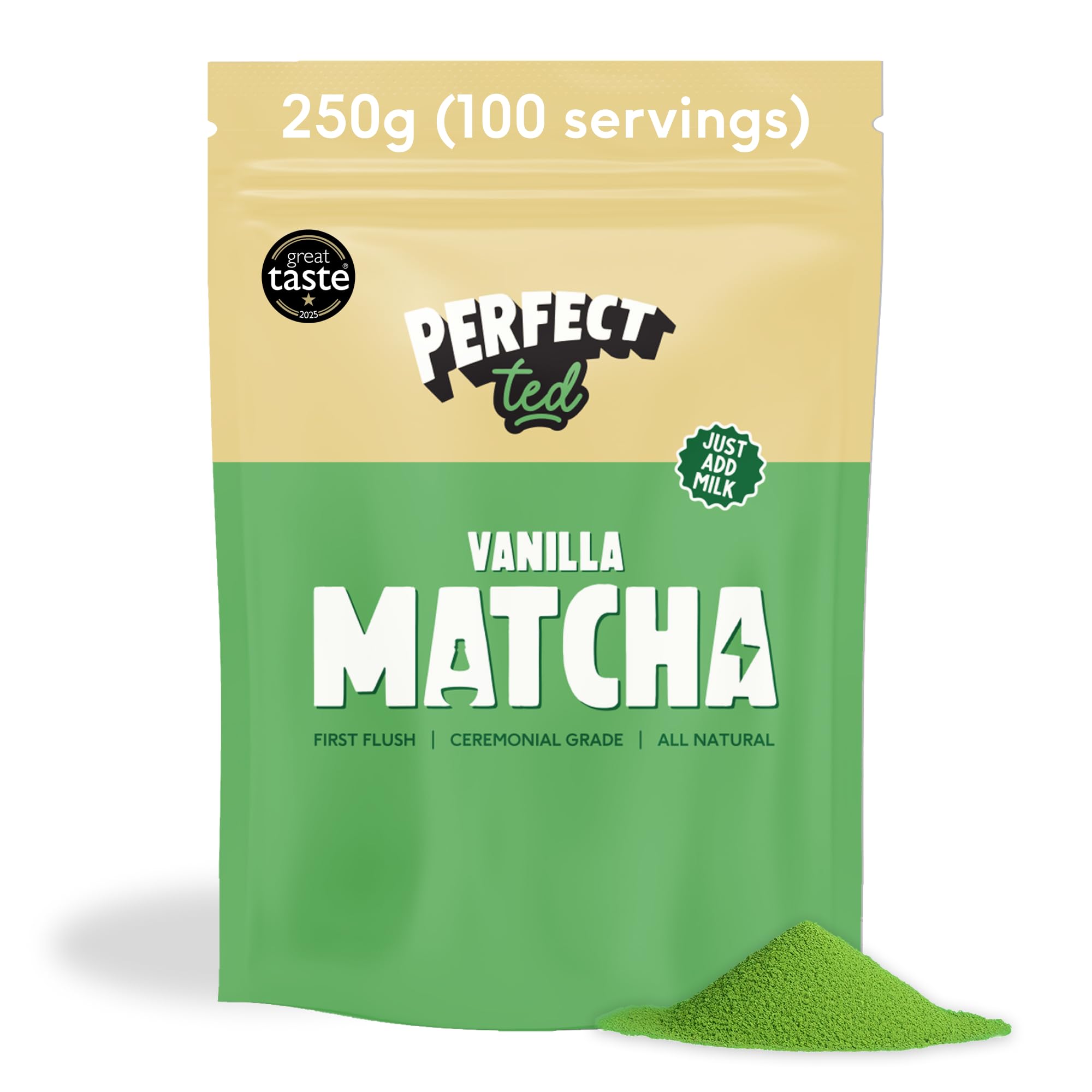 PerfectTed Vanilla Bean Matcha Powder – Organic Ceremonial Grade – 1kg