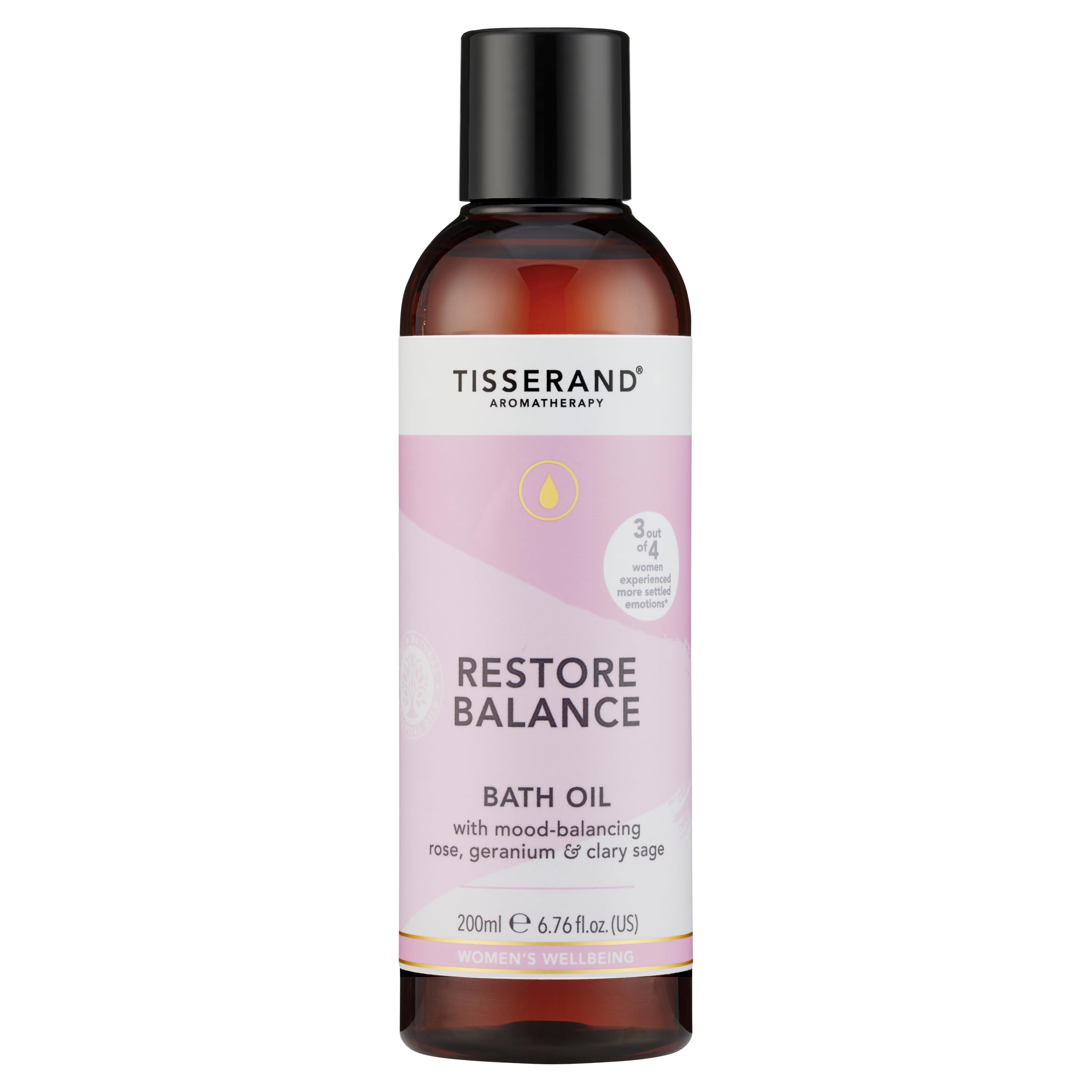 Tisserand Restore Balance Bath Oil | Menopause Support with Rose & Sage