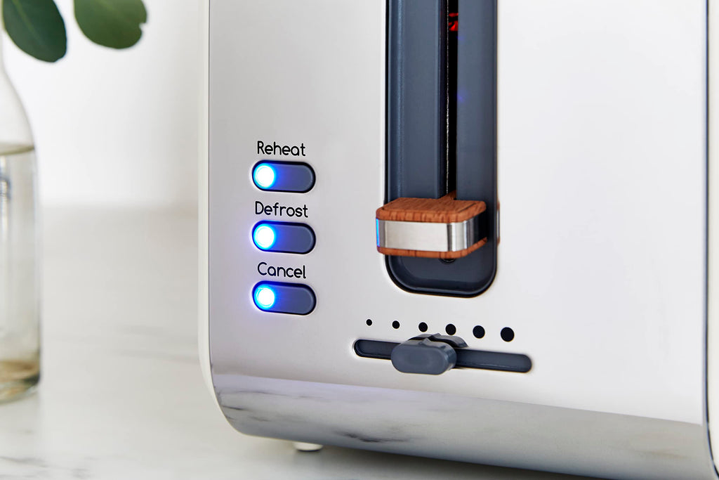 Swan Nordic 2-Slice Toaster | 900W White Toaster with 6 Browning Levels