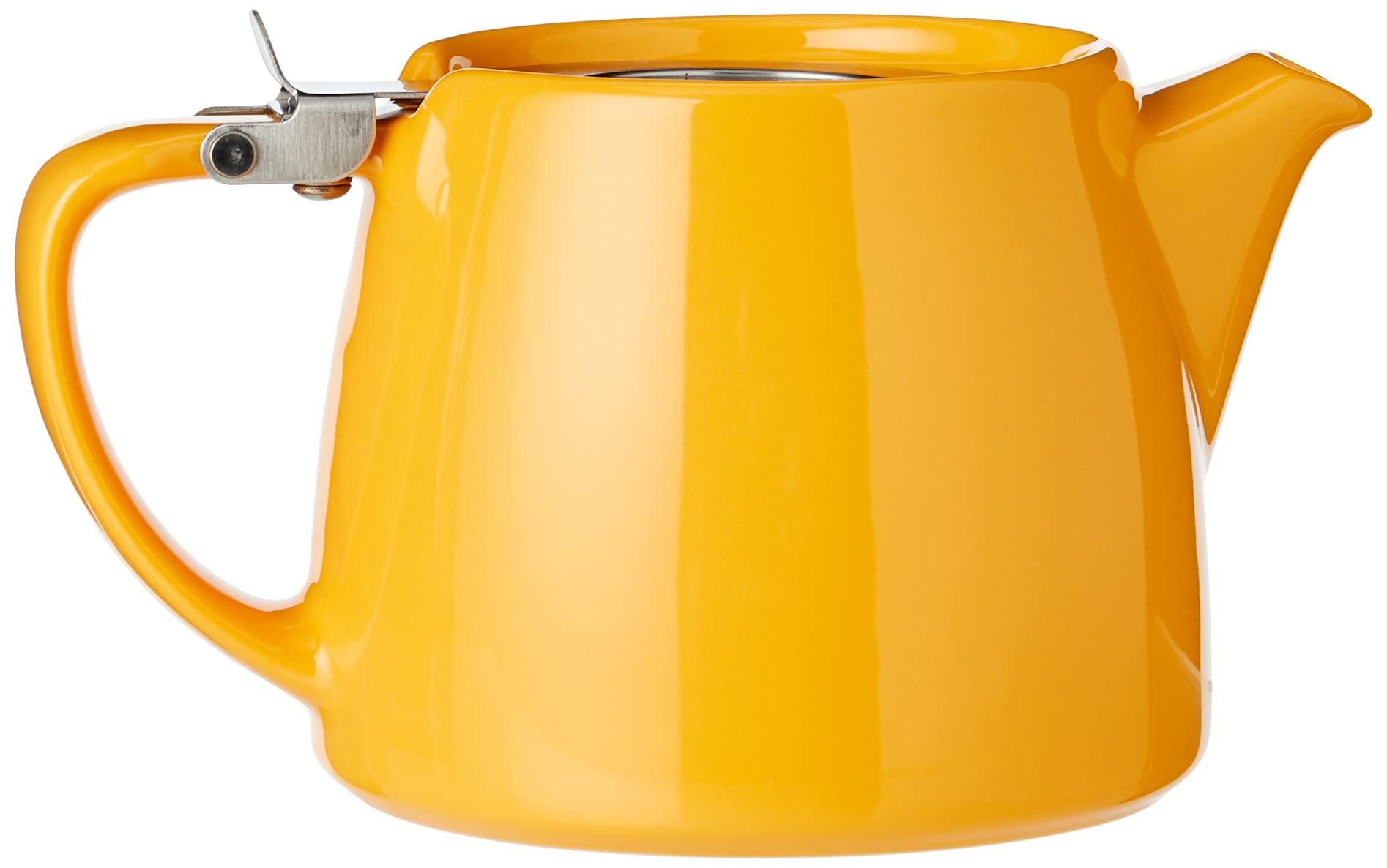Forlife Stump Ceramic Teapot with Infuser, 530 mL - Mandarin Orange