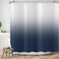 Navy Blue Gradient Shower Curtain | Waterproof Polyester 180x200