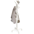 Simple Houseware Standing Coat and Hat Hanger Organizer Rack, 12 Hooks White - image 1