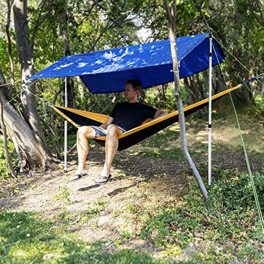 Everbeam Telescopic Tarp Poles | Adjustable 92" Aluminum Rods | 2 Pack