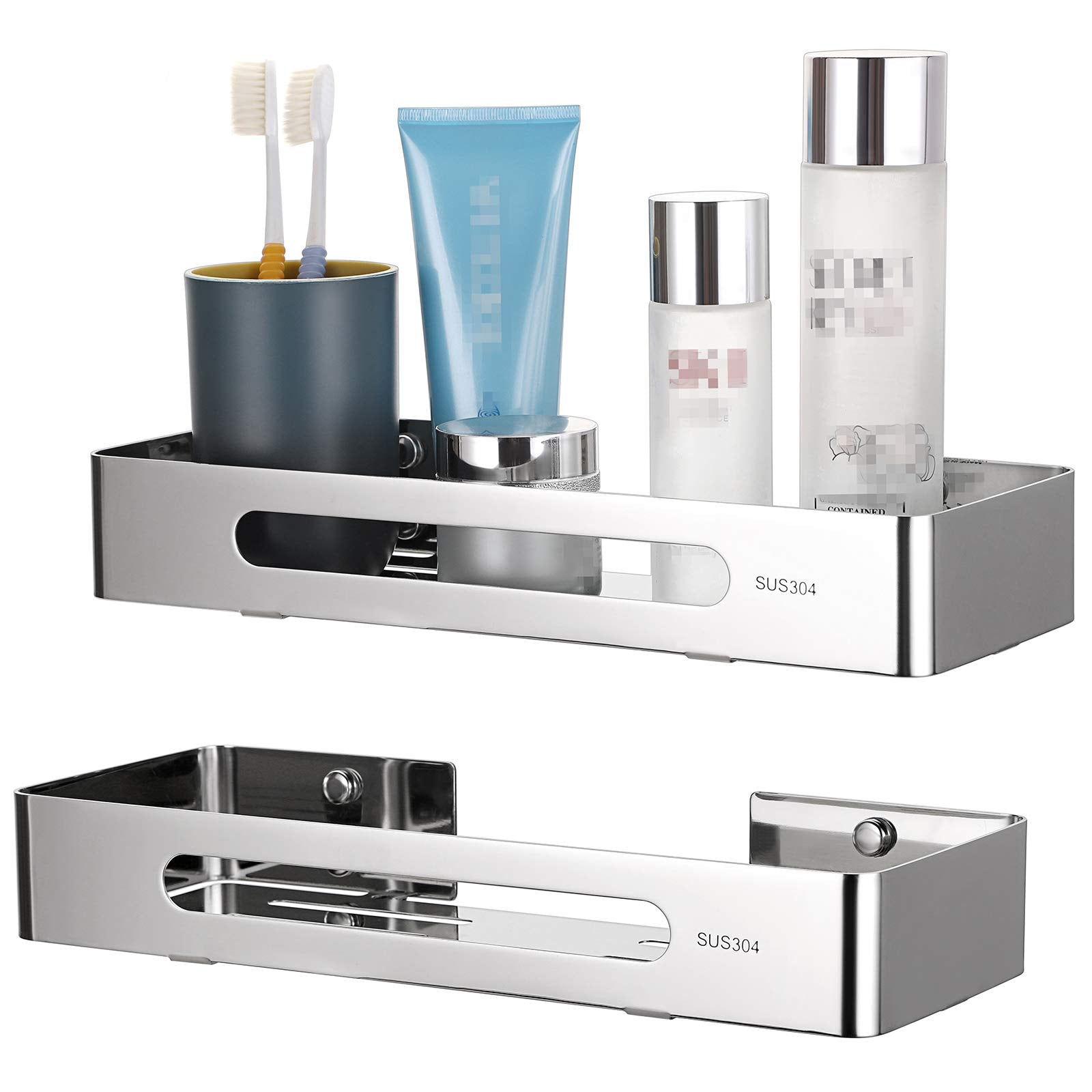 IGNPION 2-Pack Shower Caddy – Stainless Steel Wall Mounted Storage Shelf