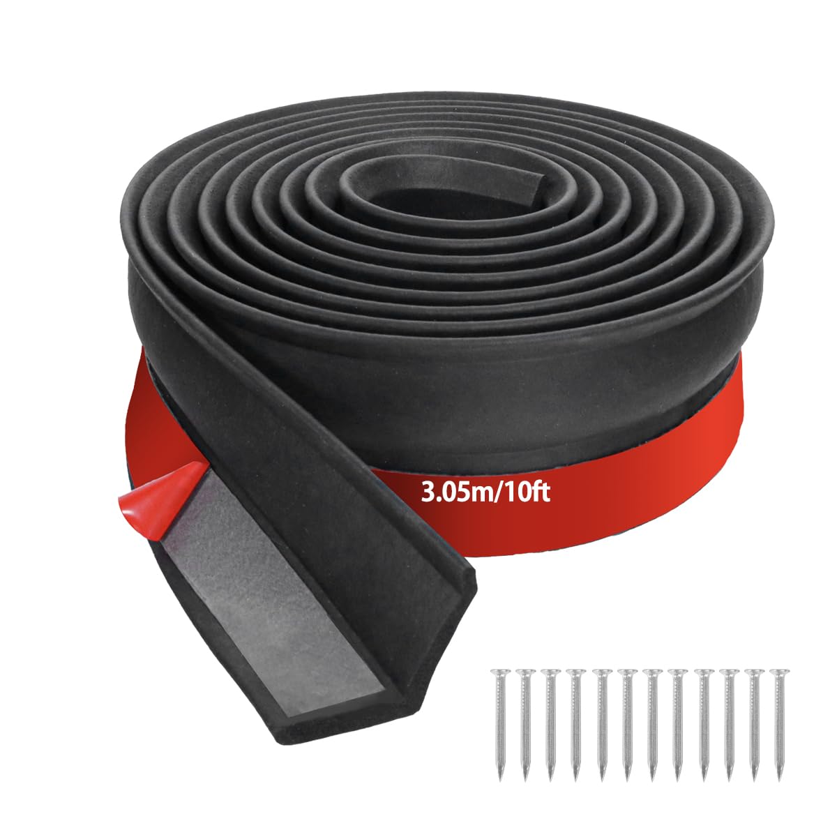 Garage Door Seal 3m Weather Sealing Strip Kit with Nails