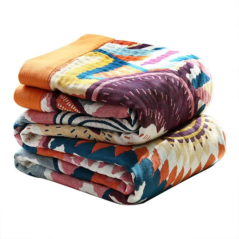 VANJOROY Bohemian Throw Blanket – 100% Organic Cotton Boho Sofa Cover