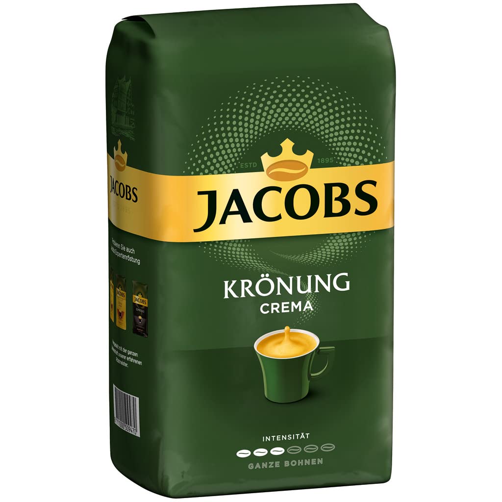 Jacobs Krönung Caffe Crema Whole Coffee Beans - German Roast - 1kg