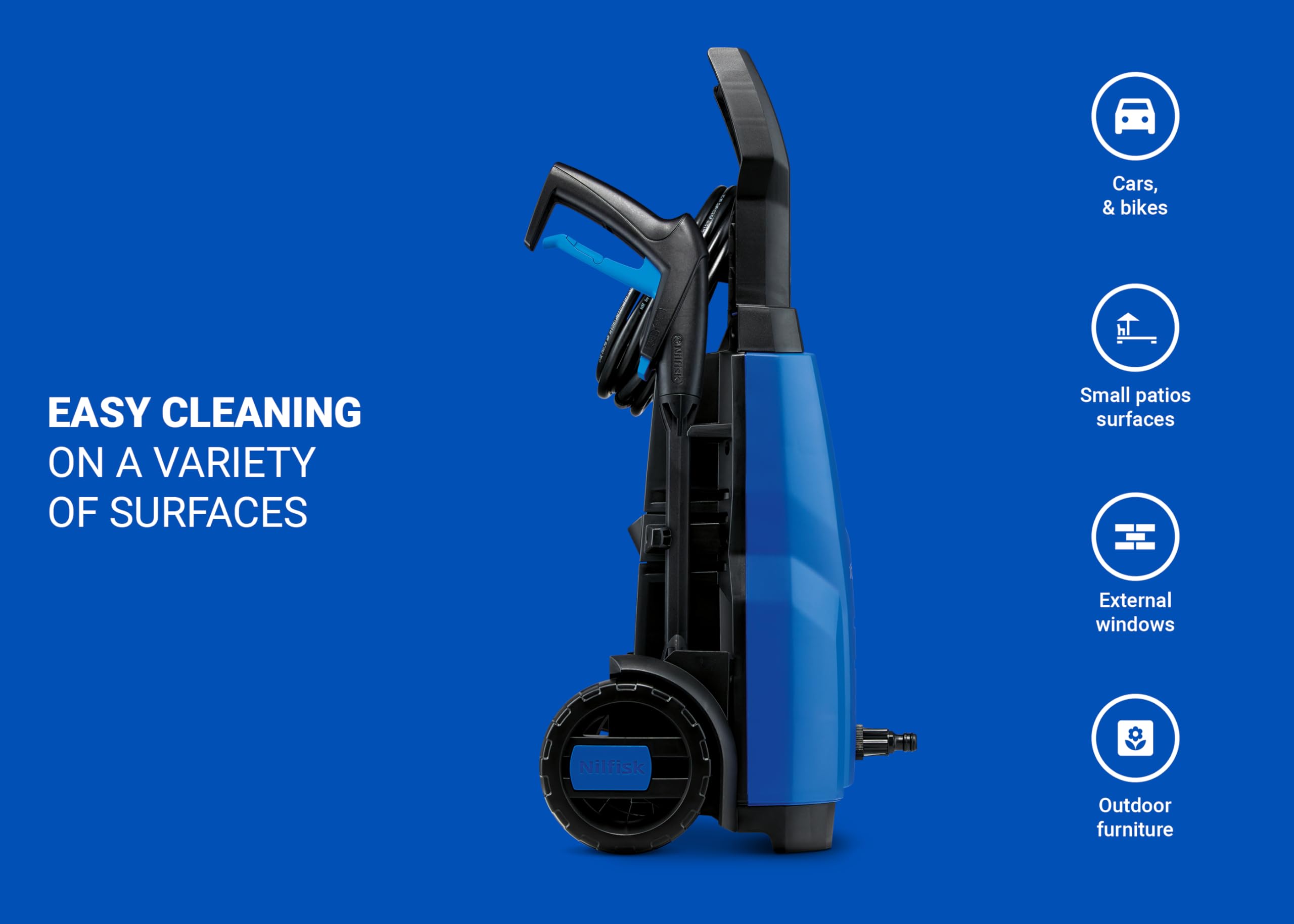 Nilfisk C 110.7-5 High Pressure Washer | 110 Bar Compact Jet Washer