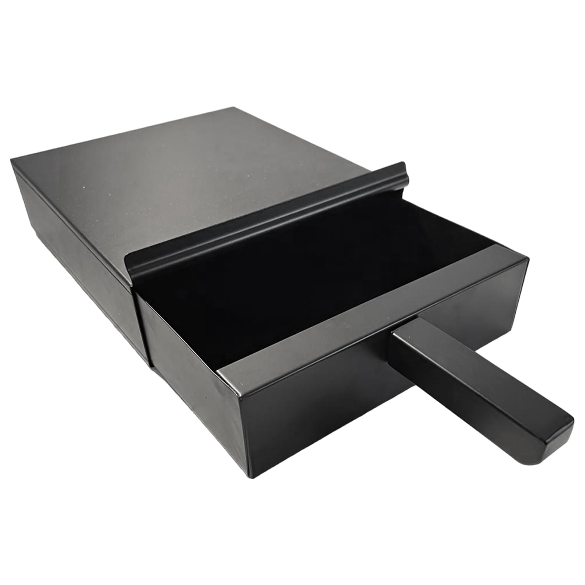 Black Steel Fireplace Ash Pan Carrier and Shovel Set