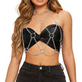 Sethain Leather Body Chain – Punk Gothic Rave Chest Harness Belt for Women