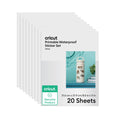 Cricut Printable Waterproof Sticker Set – White Vinyl & Laminate (20 Pack)