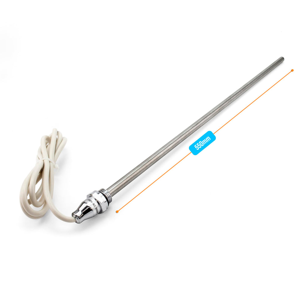 Kudos-Trading Heated Towel Rail Replacement Element 150W 200W 300W 400W 500W 600W 800W IPX4 Waterproof Fast Heating Compatible with Most Rails Easy - image 2
