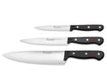 Wüsthof Gourmet 3-Piece Chef's Knife Set | Black & Silver Cutlery