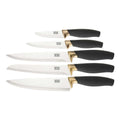 Taylors Eye Witness Brooklyn Brass 5 Piece Kitchen Knife Set with Sharpener