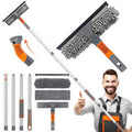 Bingobang 2-in-1 Window Squeegee Cleaner Kit with 1.62M Telescopic Pole