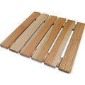 Castelmerlino Larch Wood Non-Slip Shower Platform Mat – 49x49 cm
