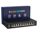 YuanLey 10 Port 10G Unmanaged Ethernet Switch – 8x 2.5G & 2x 10G RJ45
