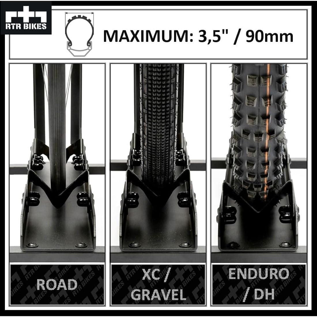 RTR BIKES BRUTUS UP Vertical Bicycle Stand | Heavy-Duty Bike Rack