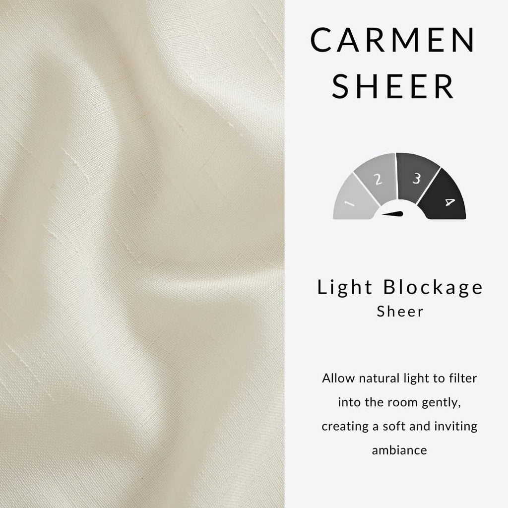 Elrene Carmen Sheer Outdoor Curtain – Weatherproof Extra-Wide Grommet Panel