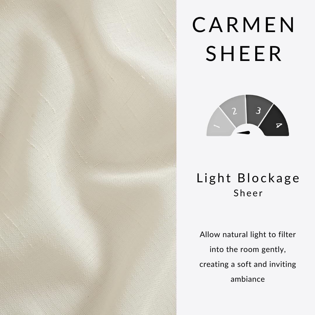 Elrene Carmen Sheer Outdoor Curtain – Weatherproof Extra-Wide Grommet Panel