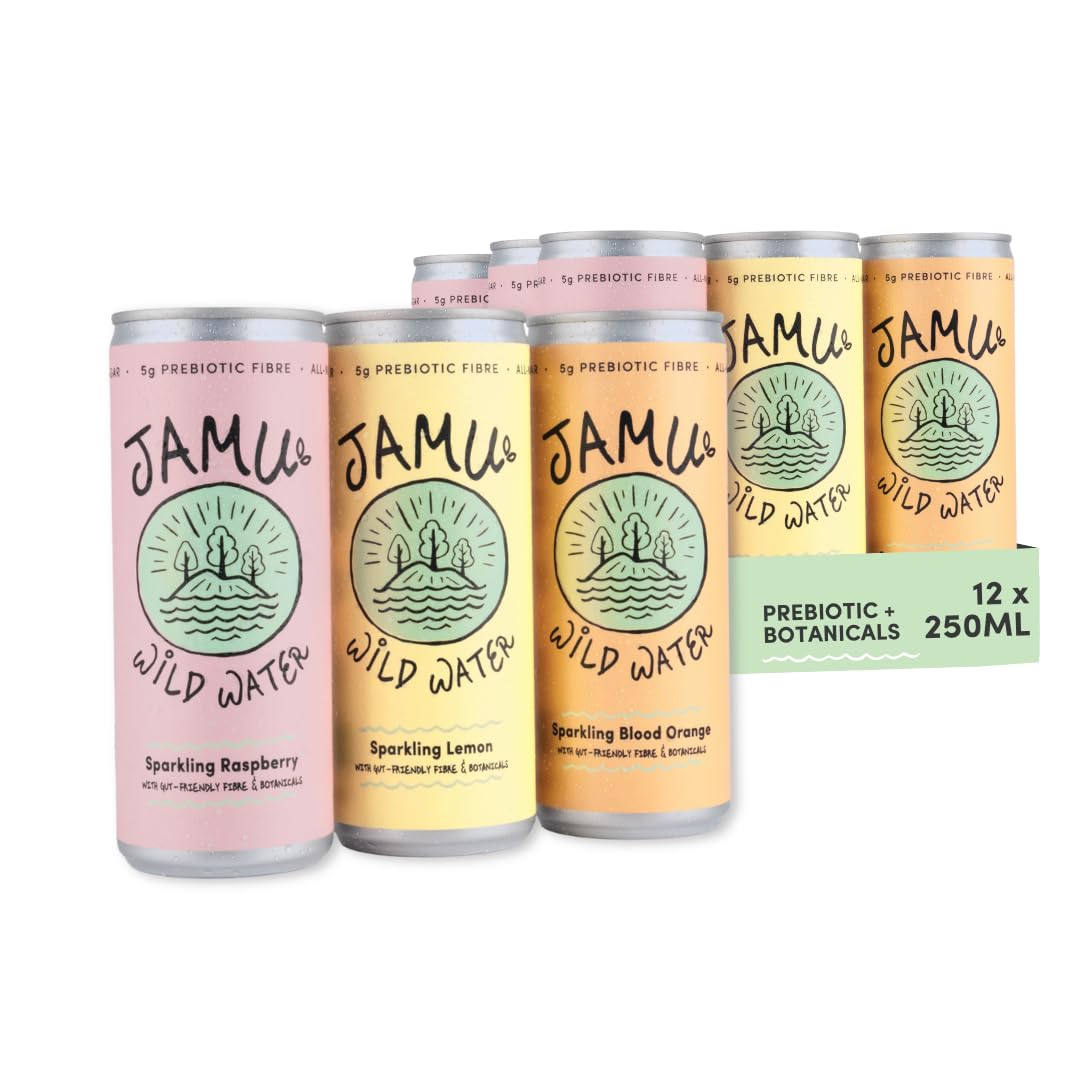 Jamu Wild Water | Prebiotic Sparkling Water Mixed Pack - 12 x 250ml