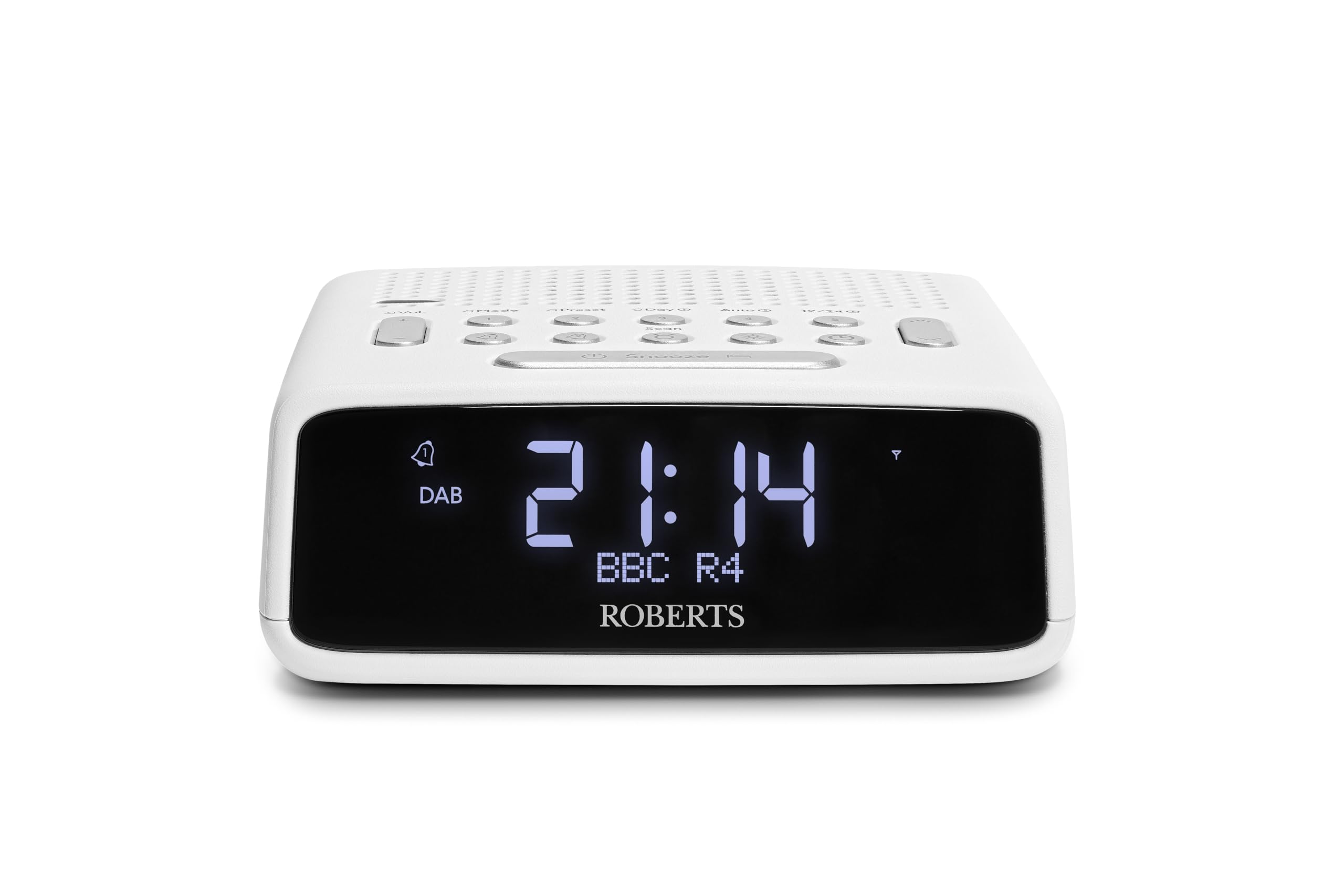Roberts Ortus DAB/DAB+ Digital Clock Radio with LCD Display - White