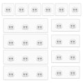 MIUTME 14-Pack Shower Caddy Adhesive Replacement, Strong Adhesive Hooks Strips,Transparent Shower Shelf Adhesion Stickers No Drilling,for Soap Holder - image 1
