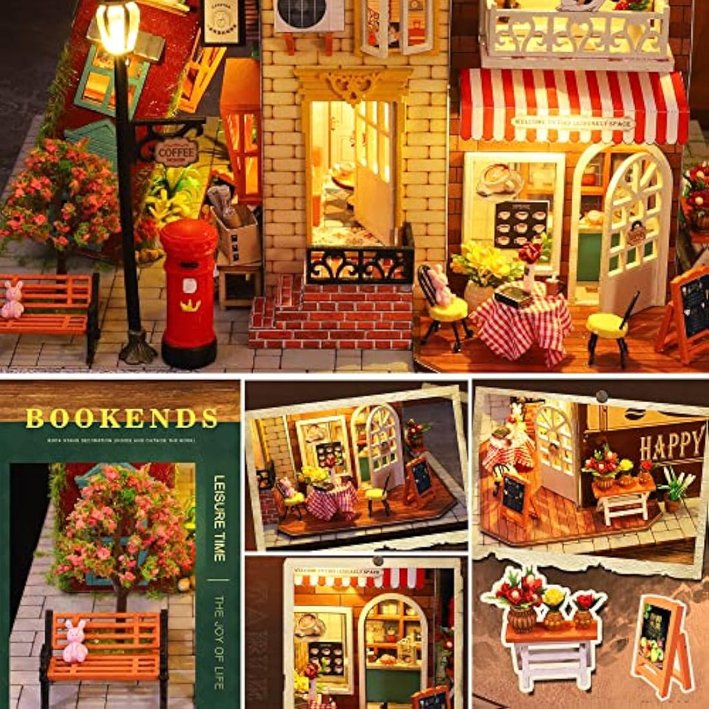 Spilay DIY Miniature Dollhouse Kit - 1:24 Wooden Model with Music Box