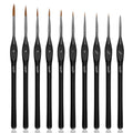 WLOT 10pc Fine Detail Paint Brushes with Triangular Handles for Models