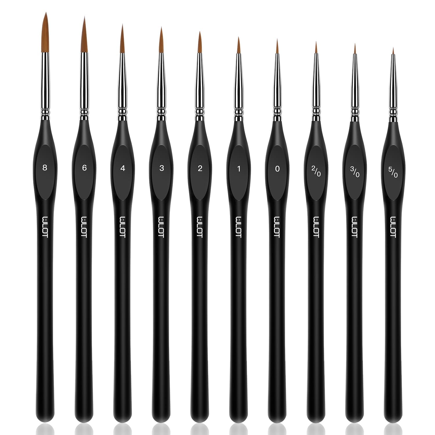 WLOT 10pc Fine Detail Paint Brushes with Triangular Handles for Models