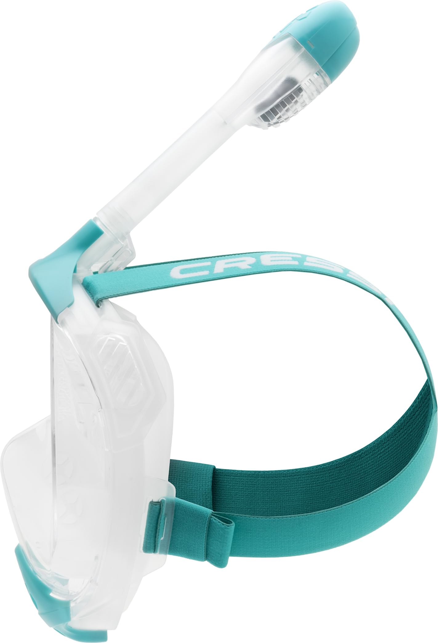 Cressi Java Full Face Snorkel Mask – Anti-Fog Silicone – Aquamarine S/M
