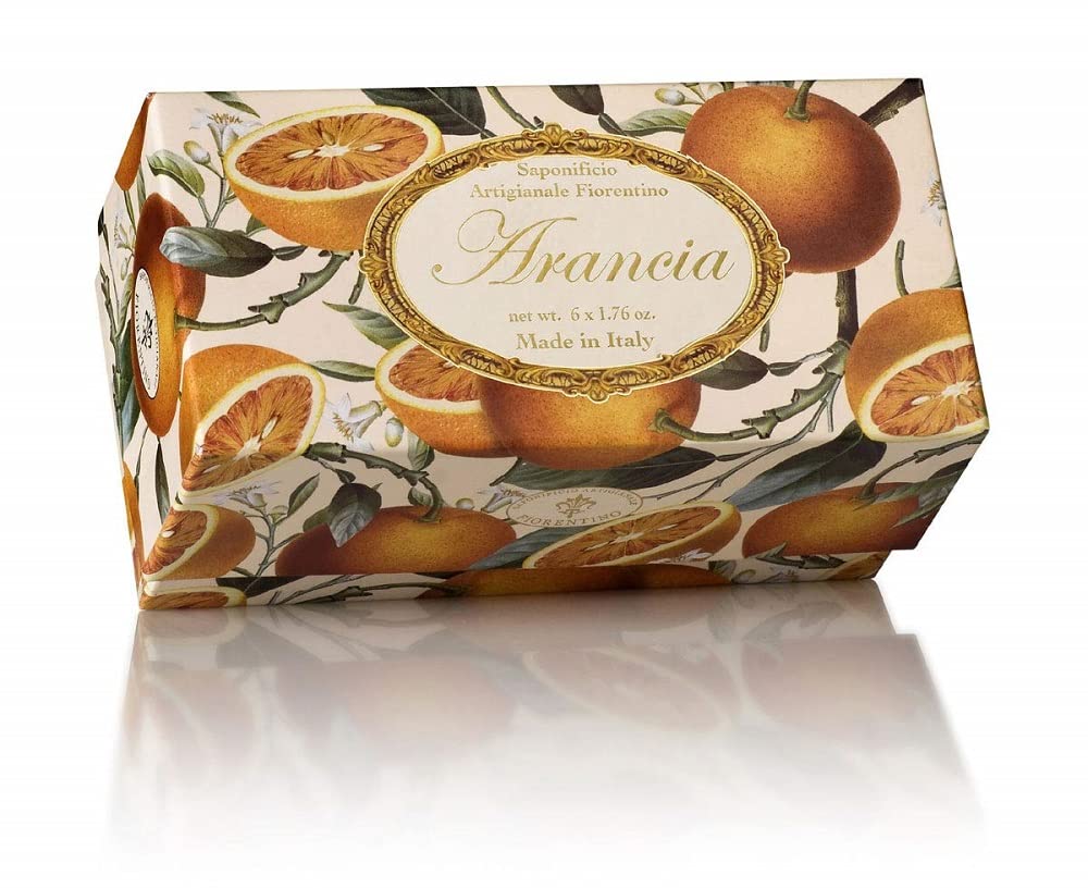 Jolof Store Orange Soap – 6 Hand-Wrapped Florentine Lily Bars
