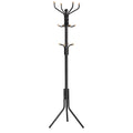 SONGMICS Metal Coat Rack Stand | 12-Hook Free Standing Hall Tree, Black