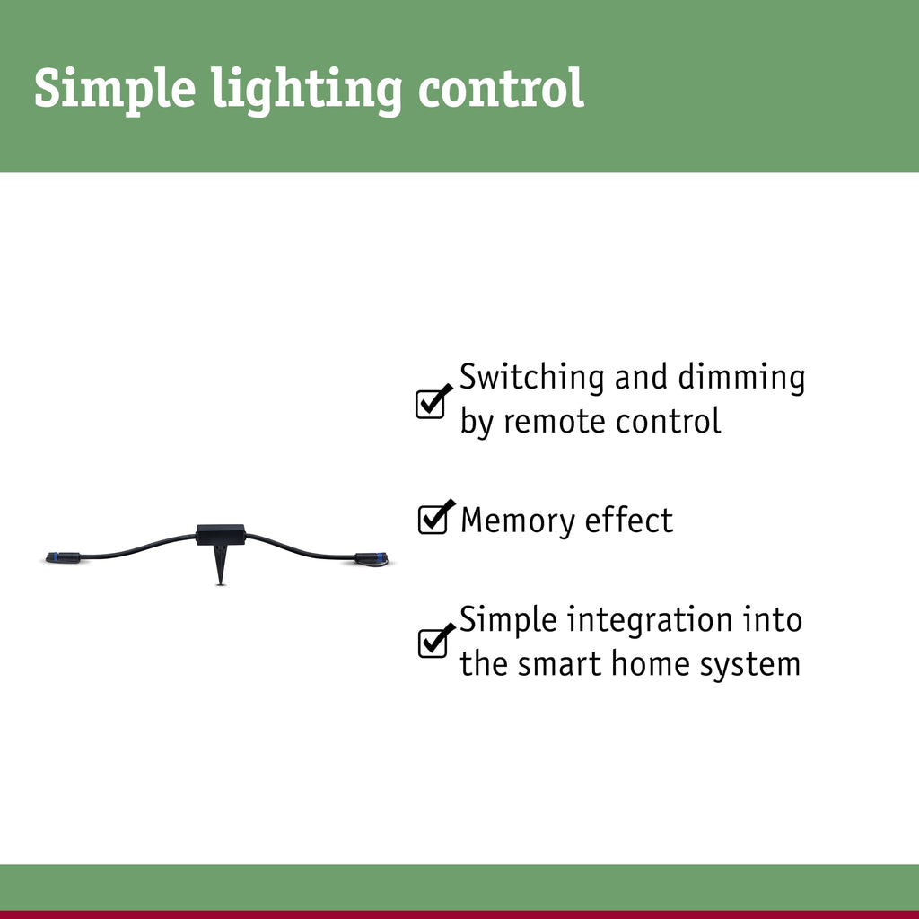 Paulmann Plug & Shine Zigbee Outdoor Controller | Dimmable 75W Black
