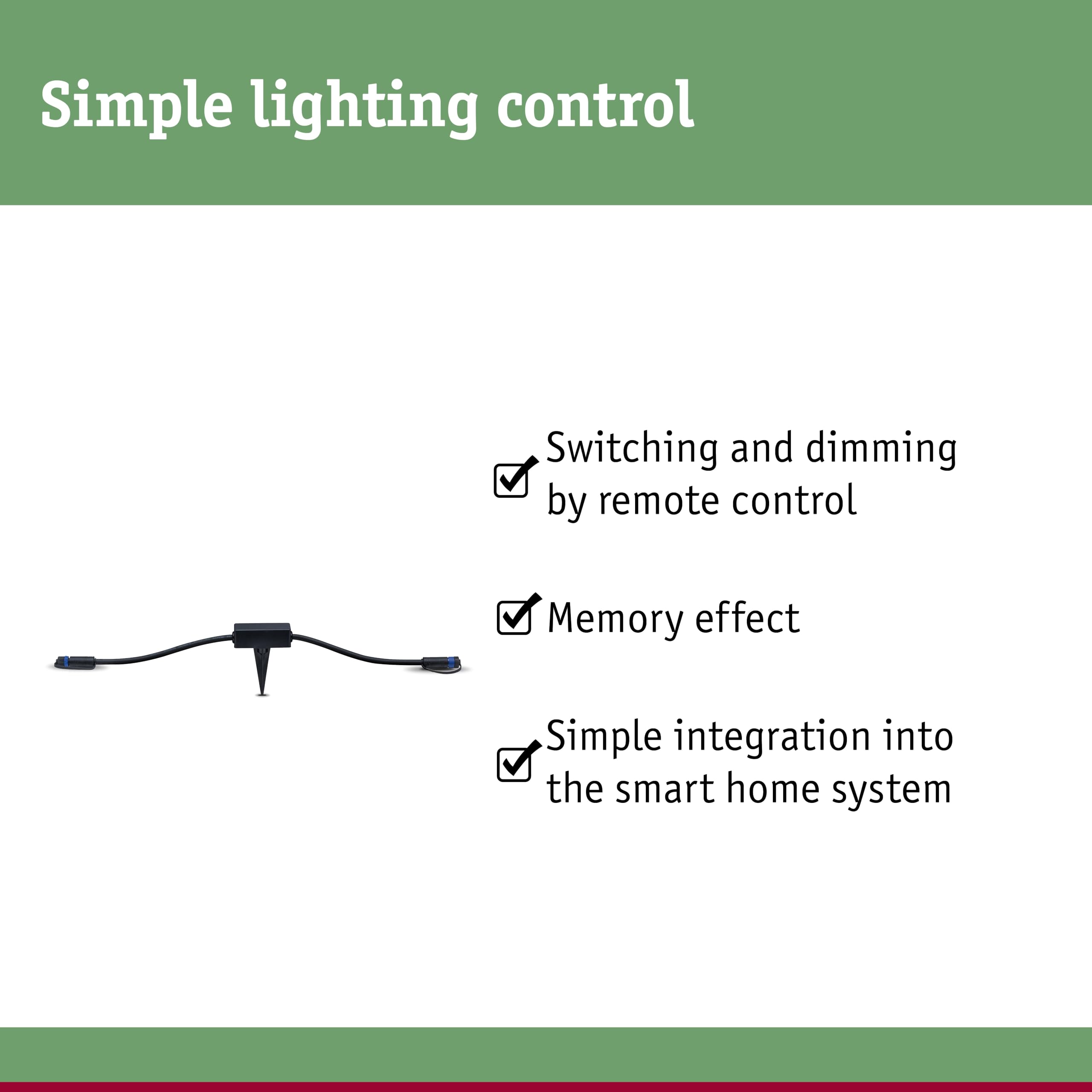 Paulmann Plug & Shine Zigbee Outdoor Controller | Dimmable 75W Black