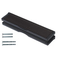Keypak 12-inch Door Letterbox for UPVC Doors with Draught Excluder - Black