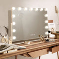 Hansong Hollywood Vanity Mirror with 15 LED Bulbs and 10X Magnification