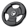 PhysKcal 20kg Olympic Weight Plate | Rubber Coated Tri-Grip Cast Iron