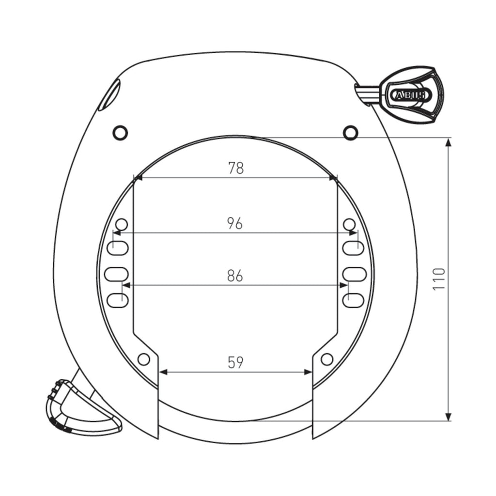 ABUS 5755L NR Frame Lock – Hardened Steel Bicycle Security Lock