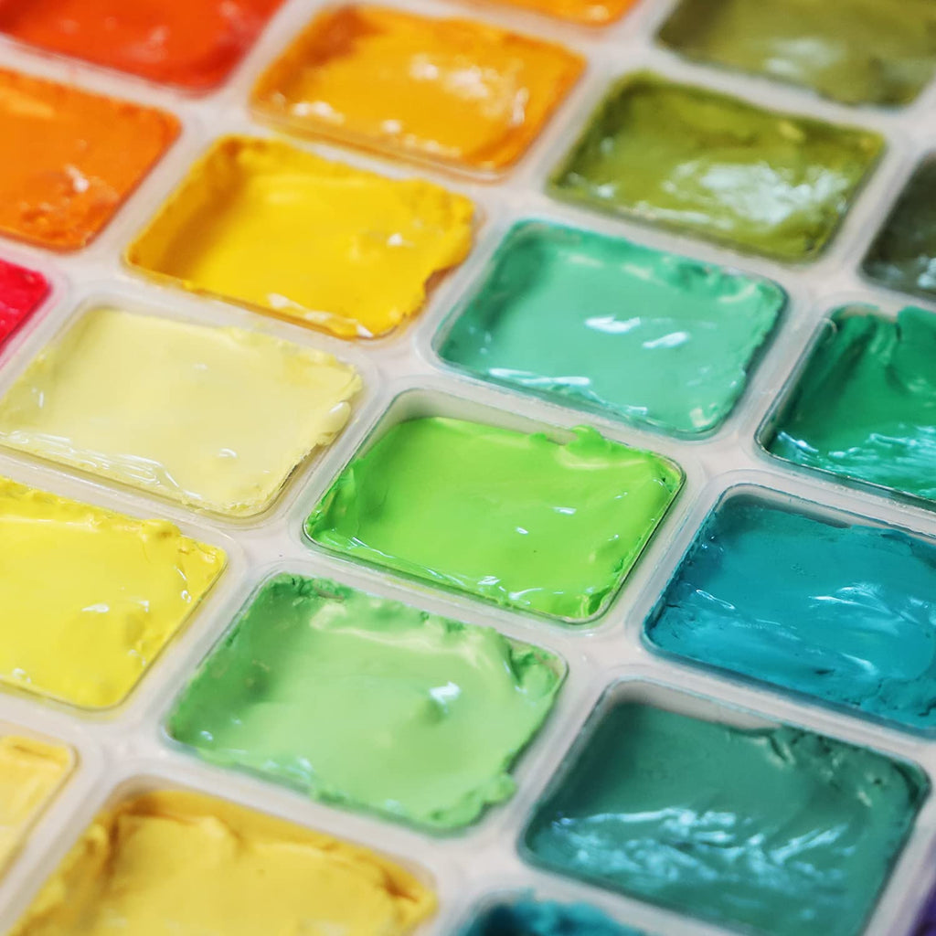HIMI Gouache Paint Set | 56 Colors Jelly Cup Design with Carrying Case