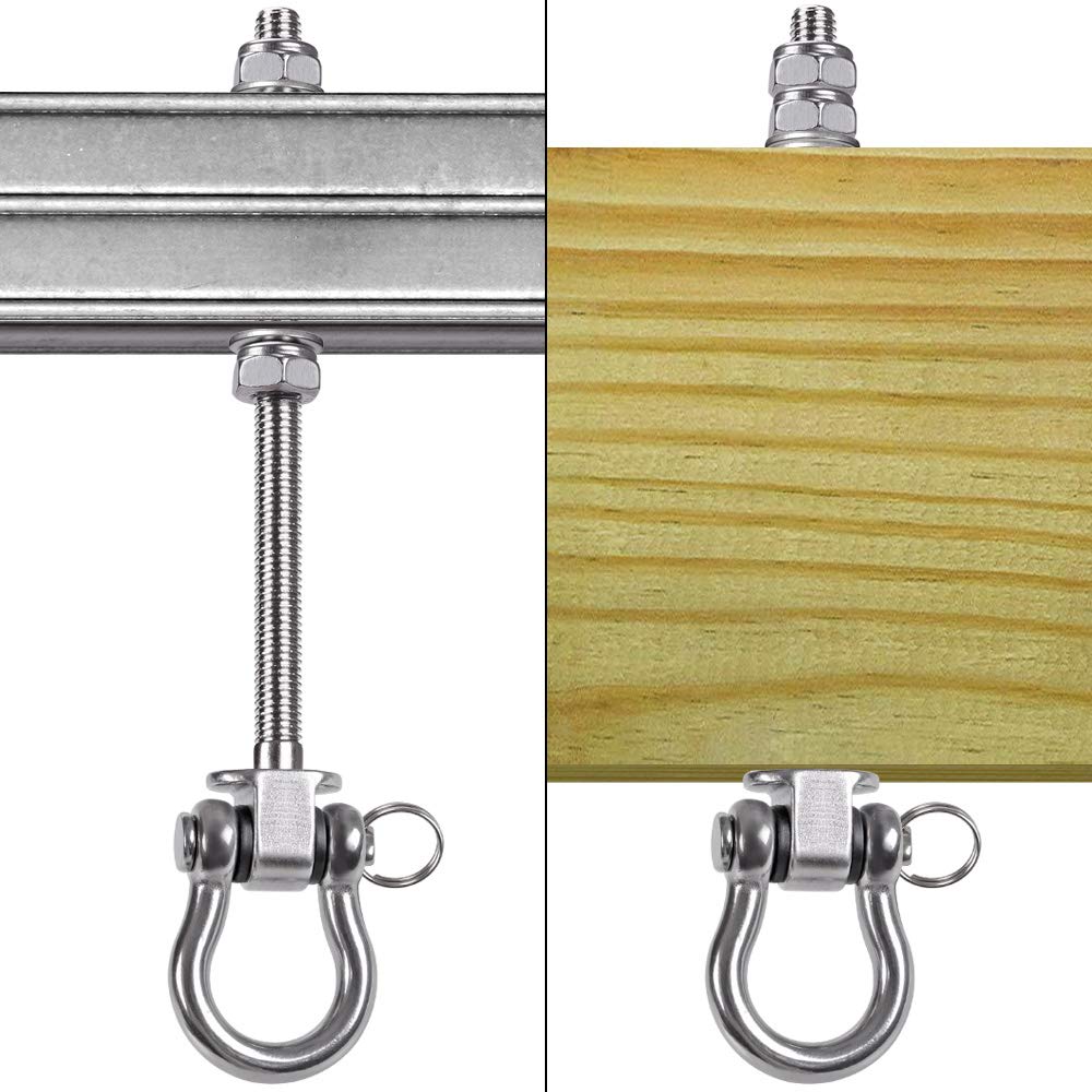BeneLabel 6-Piece Stainless Steel Swing Hanger Kit – 1800lb Capacity